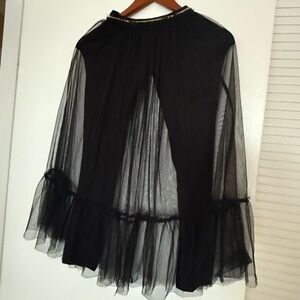 Black Cotton Leggins with a  Black Skirt attached